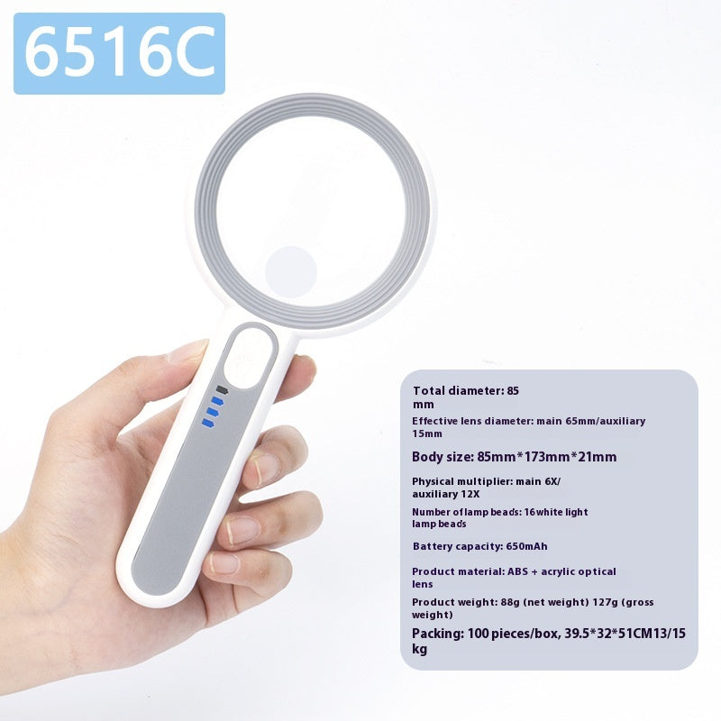Reading USB Charging 30 Times LED Light Identification Repair Magnifying Glass
