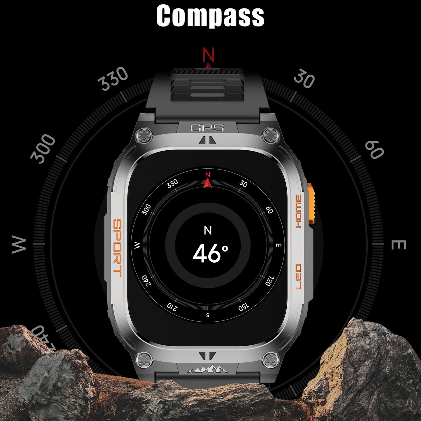 QX18 Smart Bracelet GPS Positioning Sports LED Health Monitoring