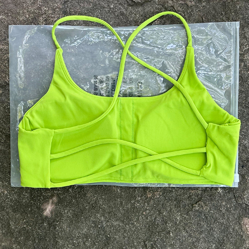New Womens Shock-resistant, Quick-drying Sports Bra And Workout Top