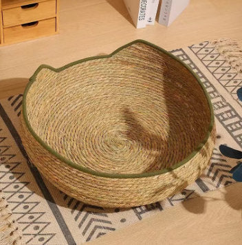 Cat Scratching Board Pet Nest Rattan Cat Nest