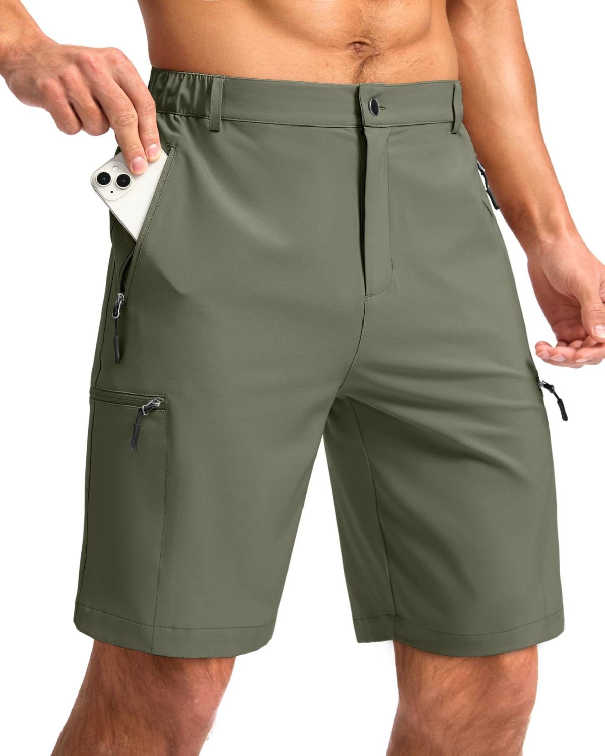 New Hot-Selling Men's Quick-Dry Breathable Outdoor Sports Work Casual Shorts With Multiple Pockets And Zipper