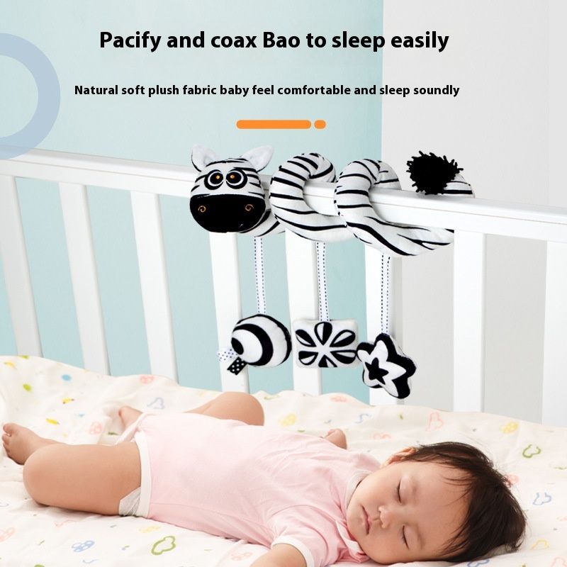 Aipinqi New Early Education Bed Winding Toys Baby Black And White Animal Vision