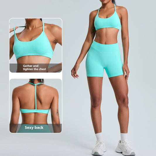 Seamless Sports Underwear Women's H-shaped Beauty Back Yoga Bra