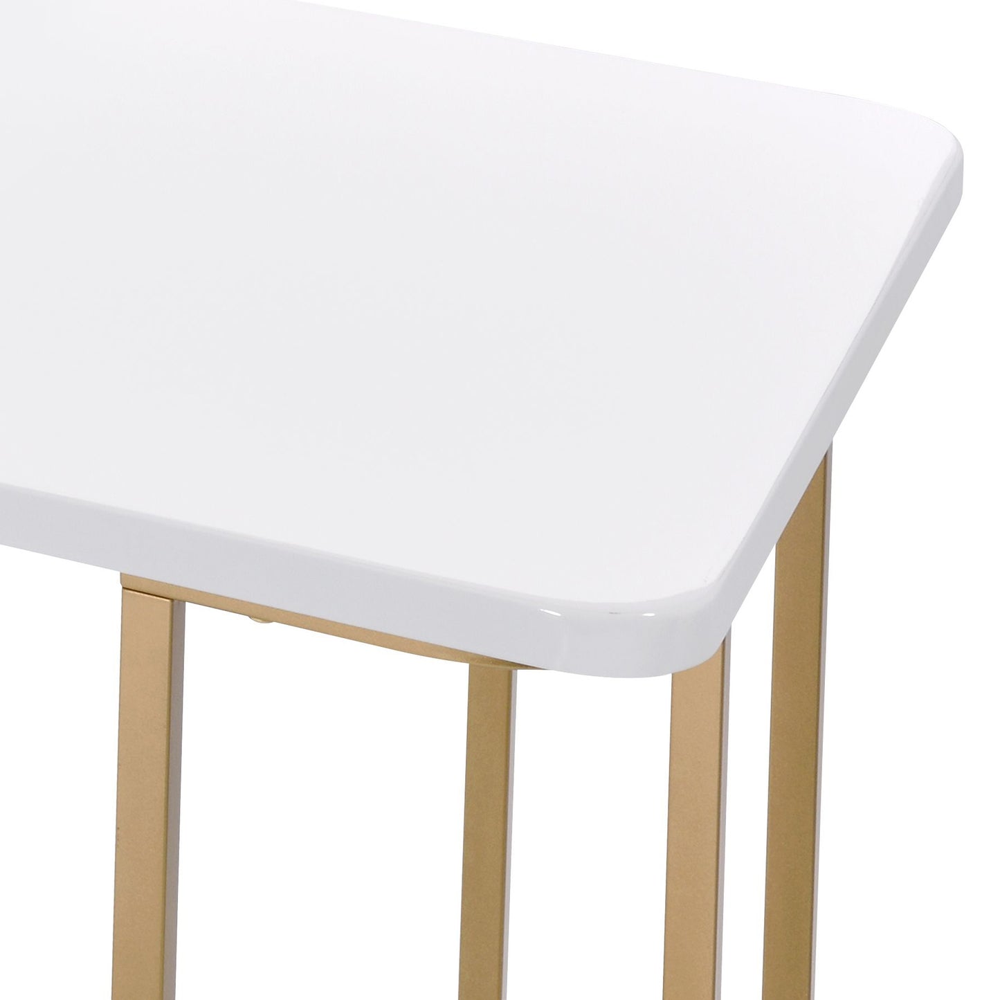 Estie White & Gold Finish Writing Desk