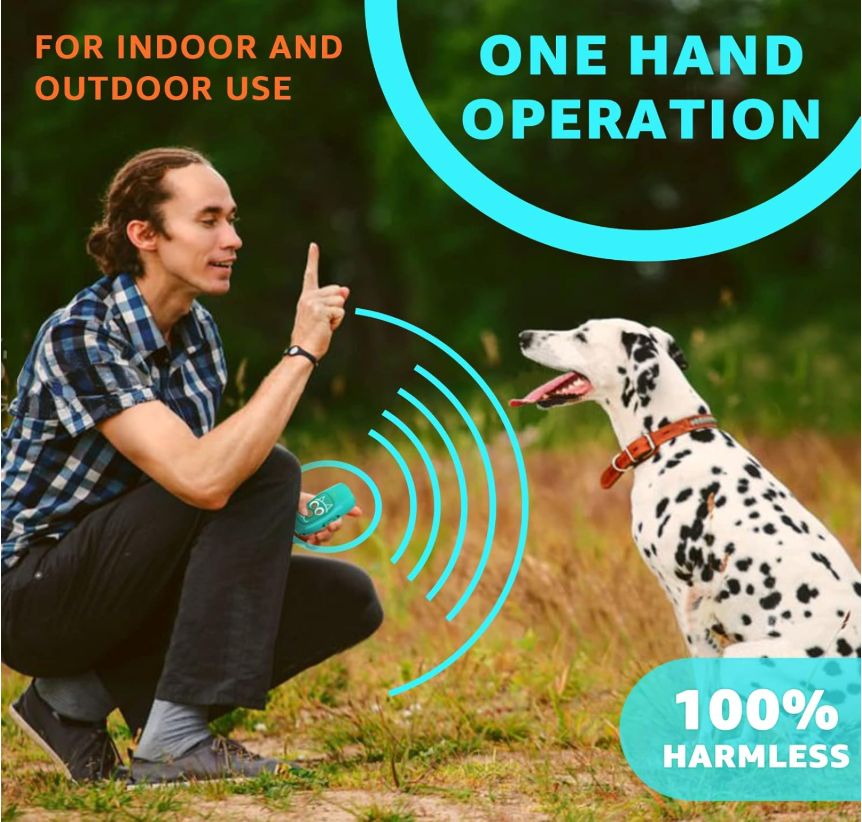 Anti Barking Device, Ultrasonic 3 In 1 Dog Barking Deterrent Devices, 3 Frequency Dog Training And Bark Control 16.4Ft Range Rechargeable With LED Light And Wrist Strap Christmas And Party Gifts