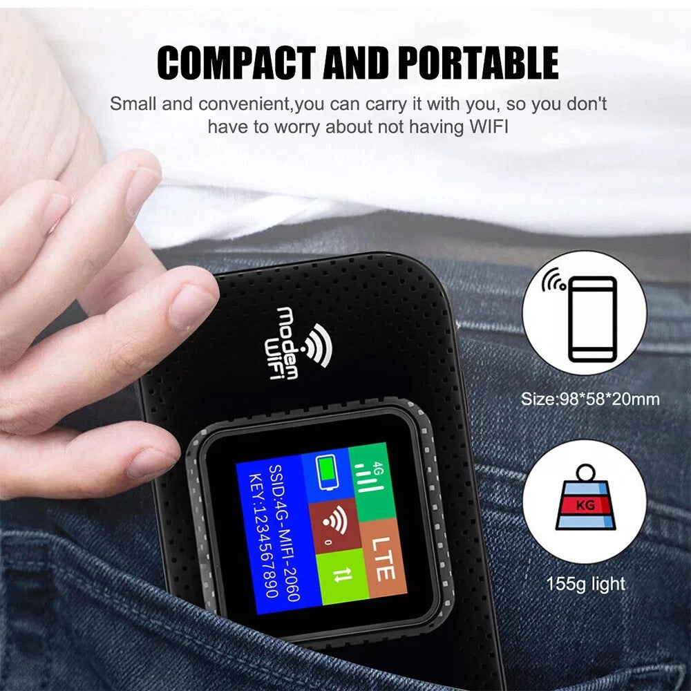 Portable Unlocked 5G LTE Wireless WiFi Router Mobile Broadband LCD MIFI Hotspot UK