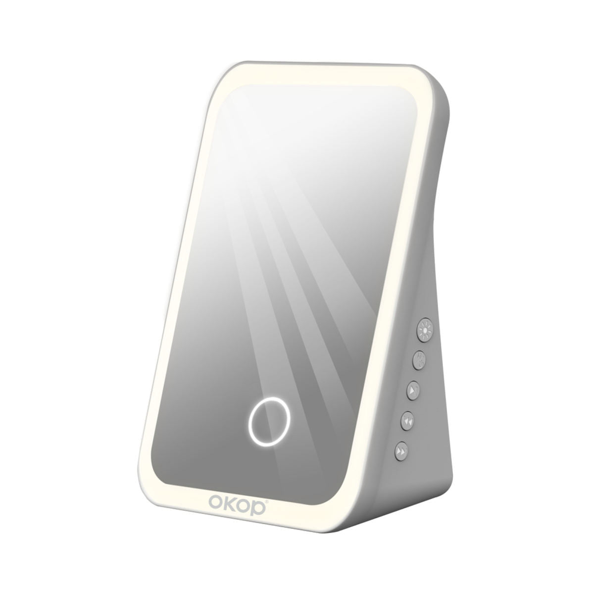 KP-863 Portable Bluetooth Speaker Makeup Mirror With Fill Light Compact Desktop HD Mirror Speaker