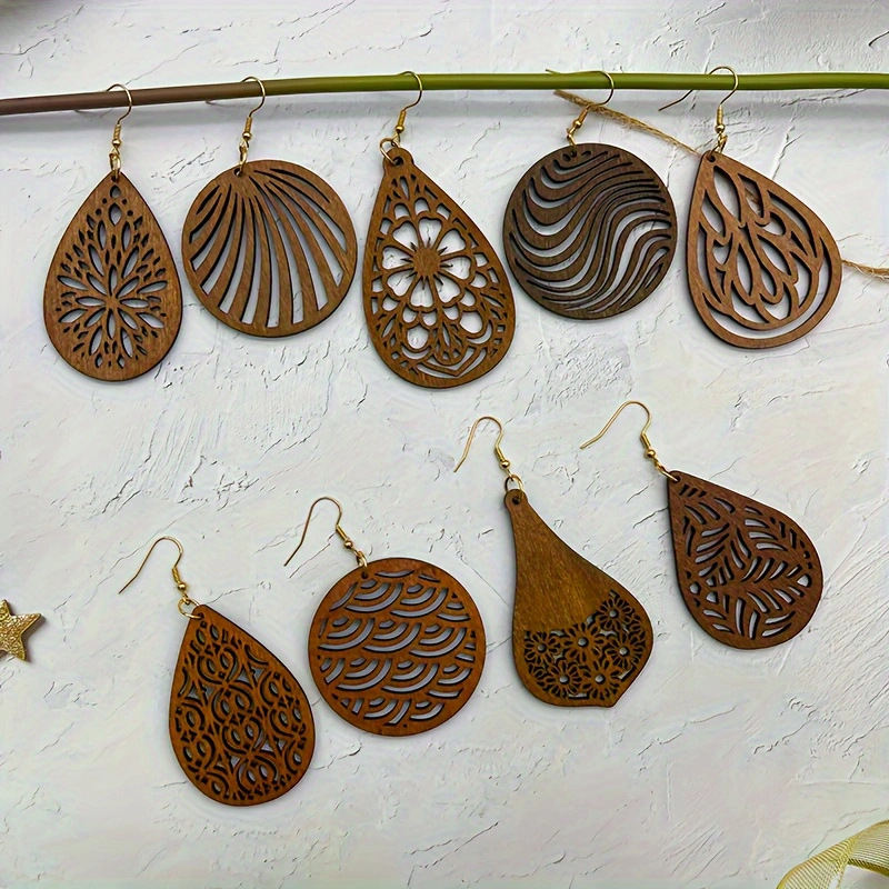 Minimalist Fashion Geometric Hollow-Out Womens Earrings