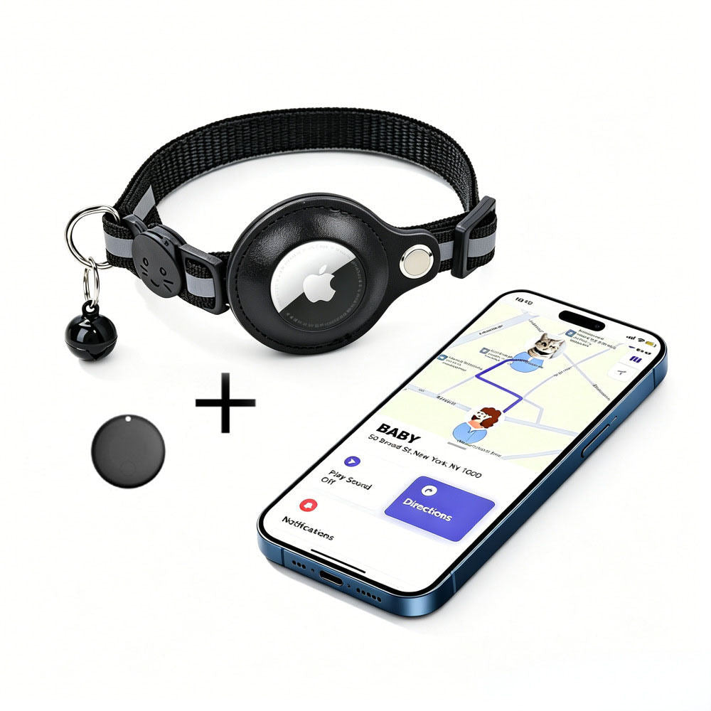 Ships The Same Day Cat GPS Collar Compatible With AirTag, Pet Tracking Collar Anti-loss Locator