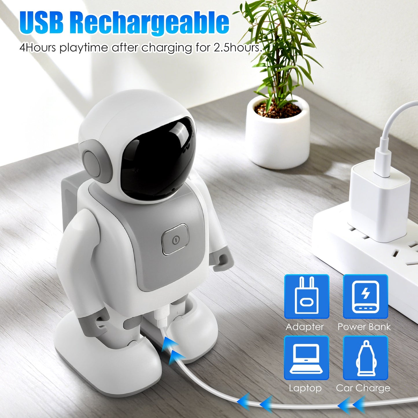 AI Dancing Robot Toy Smart Interactive Learning & Entertainment Robot For Kids With Bluetooth Music Programmable Moves Voice Assistant