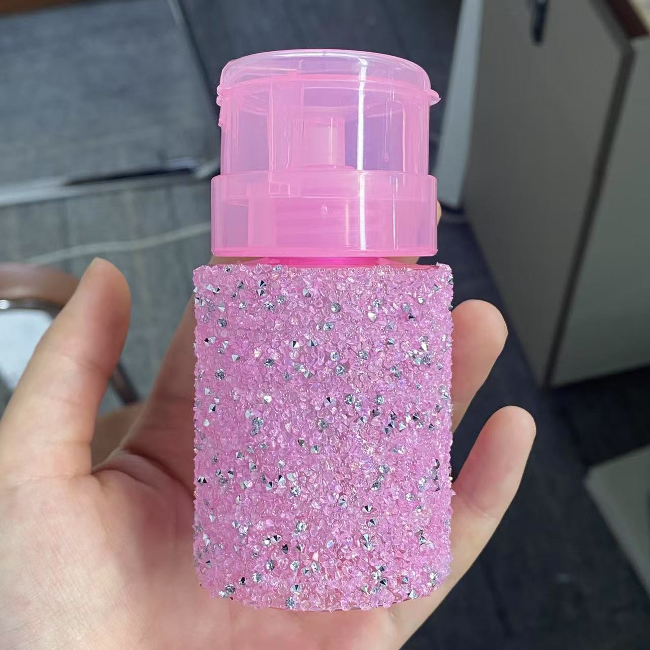 Full Diamond Press Makeup Removal Bottle Empty
