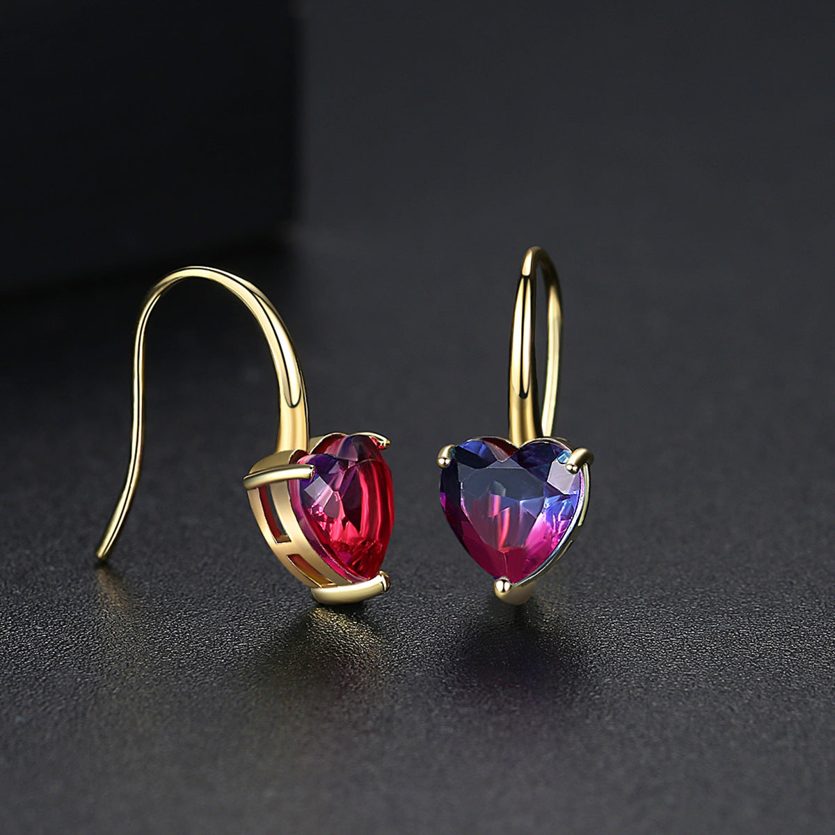 Copper Inlaid Crystal Ear Jewelry Fashion Korean Style