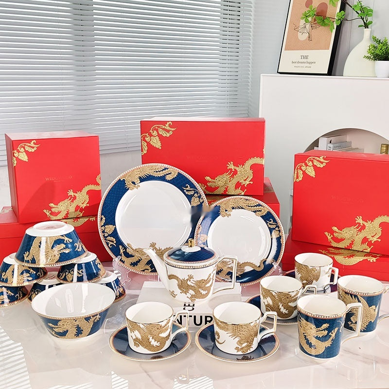 Oriental Legend One Teapot Two Cups And Two Saucers Tea Set