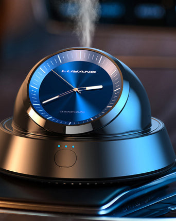 Smart In-car Aromatherapy Clock Ornament With A Light, Long-lasting Fragrance