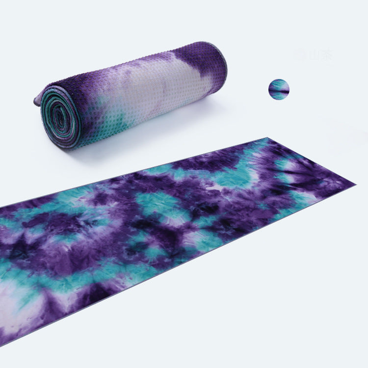 Fitness Towel Non-slip Exercise Drape Multi-color Tie-dye Yoga Towel