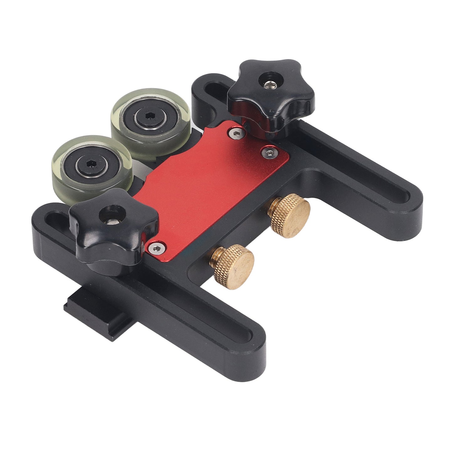 Table Saw Stock Roller Woodworking Double Wheel Sliding Feeding Guide Roller Feather Board Auxiliary Tool