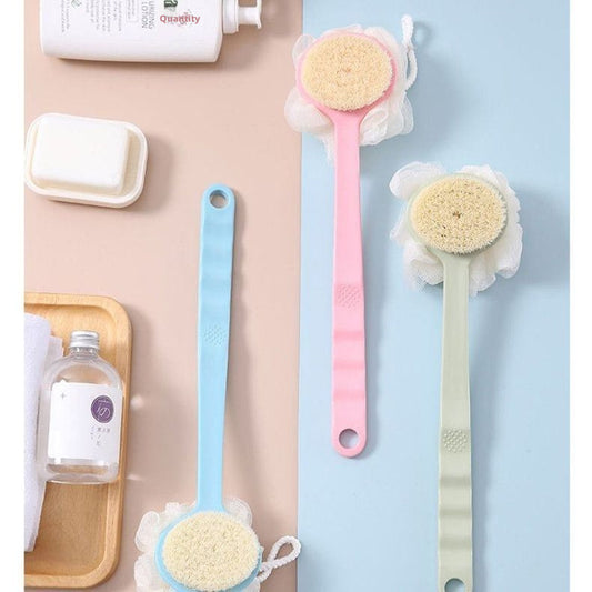 Dual-purpose bathing brush-with bath ball-[Nordic Powder]-1 piece