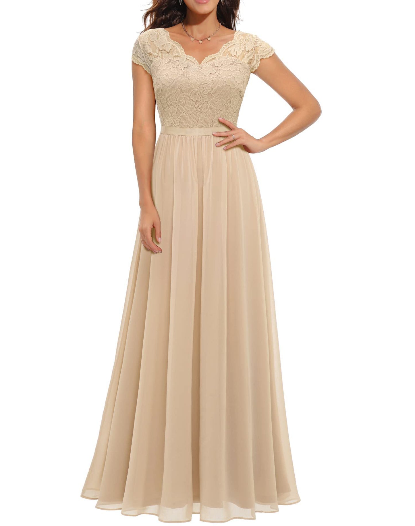 Best Seller Dress Lace Long Patchwork Waist-tight Noble Dress