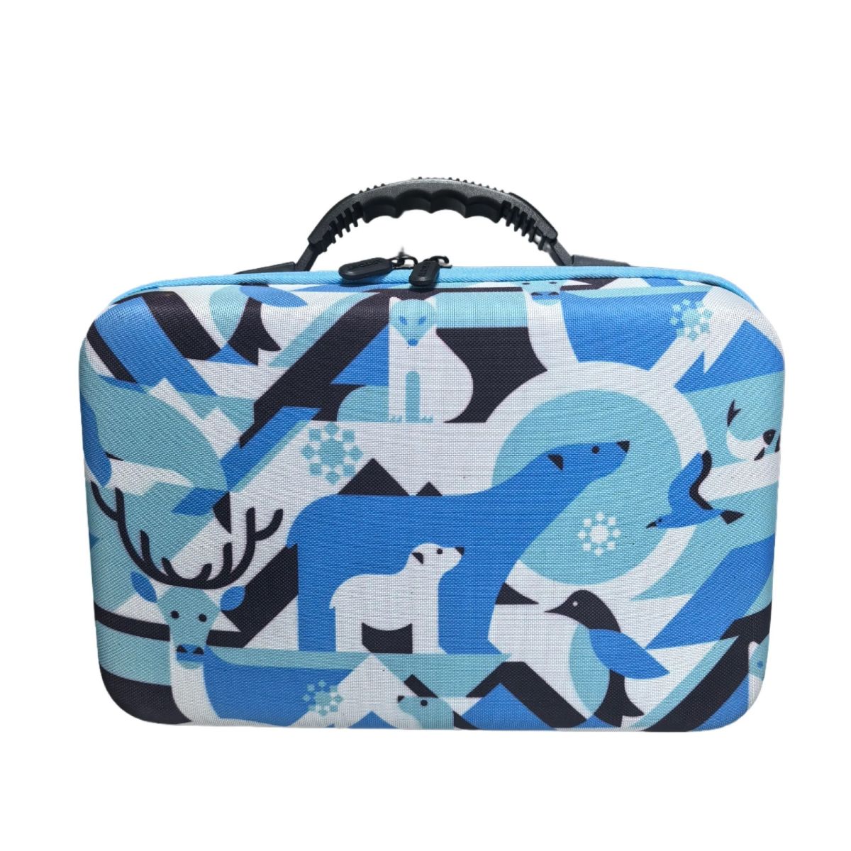 60-Compartment Printed Multi-Size Essential Oil Bottle Organizer Portable Travel Makeup Bag