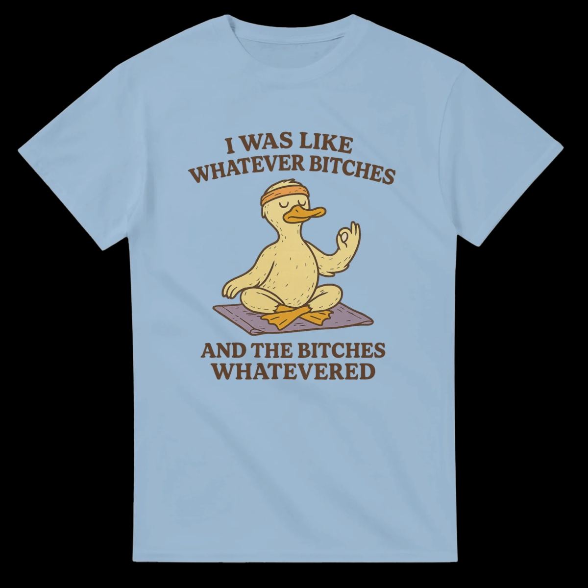 Mens And Womens Round-neck Summer Half-sleeve Yoga Duck T-Shirt