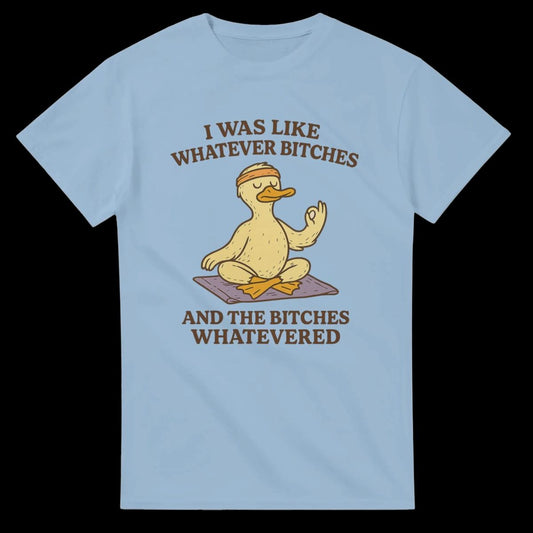 Mens And Womens Round-neck Summer Half-sleeve Yoga Duck T-Shirt