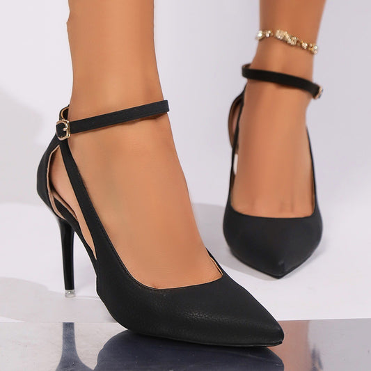 Summer Buckle Womens Fashion Stiletto Sandals