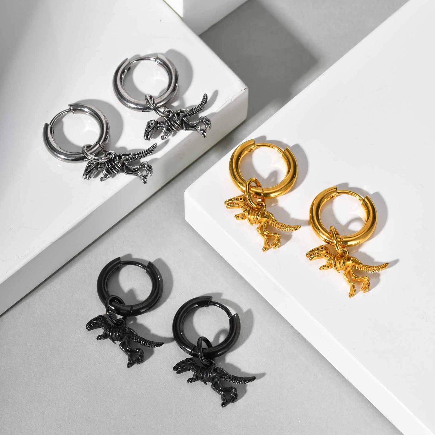Stylish Dinosaur Skeleton Earrings As A Personalized Gift