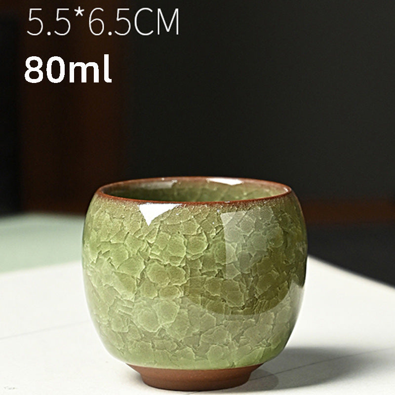 Ice Flower Dragon Egg Tea Bowl Always-standing Cup Anti-scald Ceramic Cooling Cup