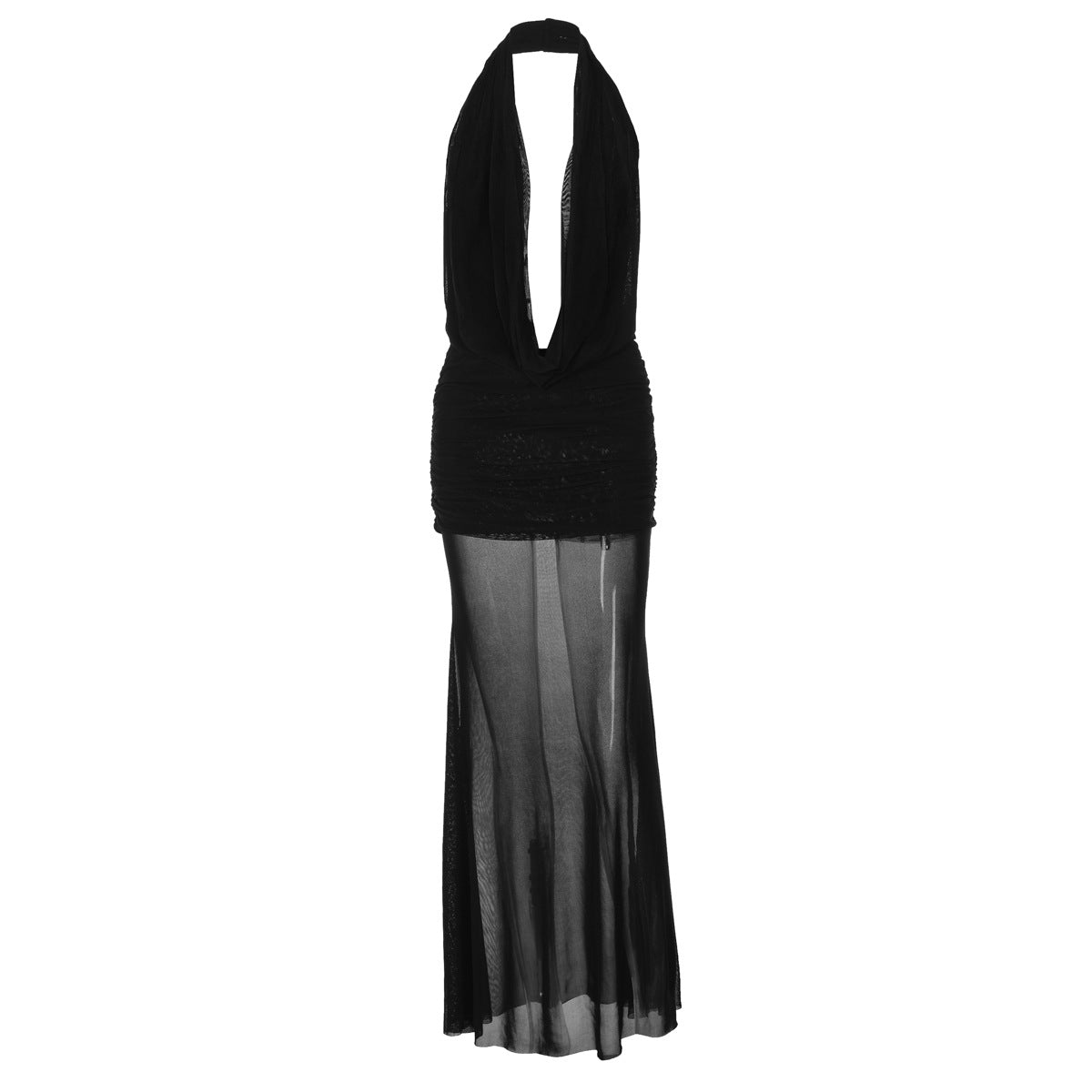 Womens Fashion Sexy Low-cut Deep-V-neck Dress