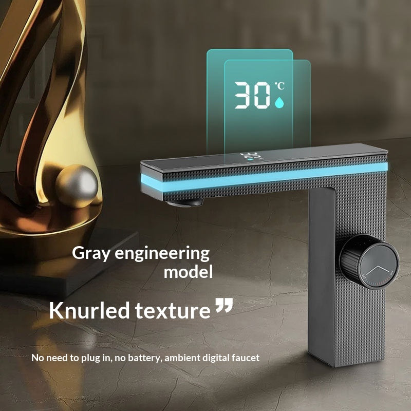 Smart Digital Display Ambient Light Hot And Cold Water Faucet