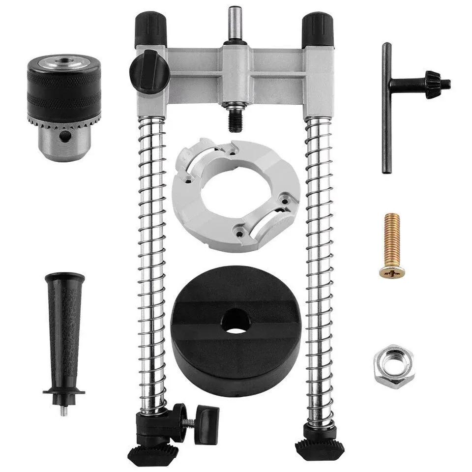 Support Pan European Shipping--Versatile Electric Drill Stand  Vertical Drilling Support, Mobile Base, Holes For Drilling, Suitable For Various Drill Bits, Aluminiumlegierung & Stahl Construction