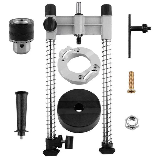 Support Pan European Shipping--Versatile Electric Drill Stand  Vertical Drilling Support, Mobile Base, Holes For Drilling, Suitable For Various Drill Bits, Aluminiumlegierung & Stahl Construction