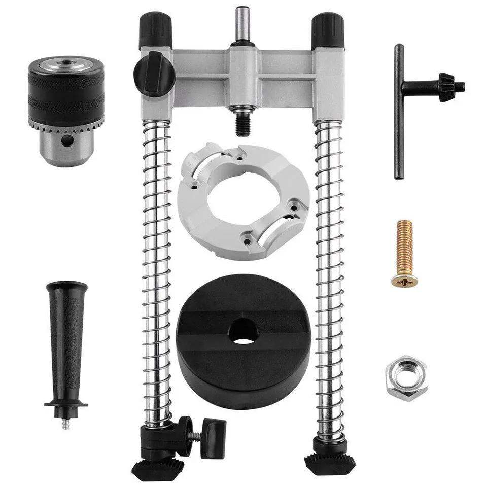 Support Pan European Shipping--Versatile Electric Drill Stand  Vertical Drilling Support, Mobile Base, Holes For Drilling, Suitable For Various Drill Bits, Aluminiumlegierung & Stahl Construction