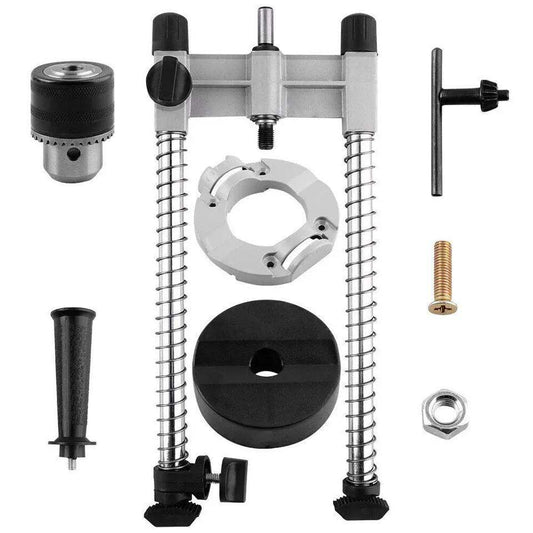 Support Pan European Shipping--Versatile Electric Drill Stand  Vertical Drilling Support, Mobile Base, Holes For Drilling, Suitable For Various Drill Bits, Aluminiumlegierung & Stahl Construction