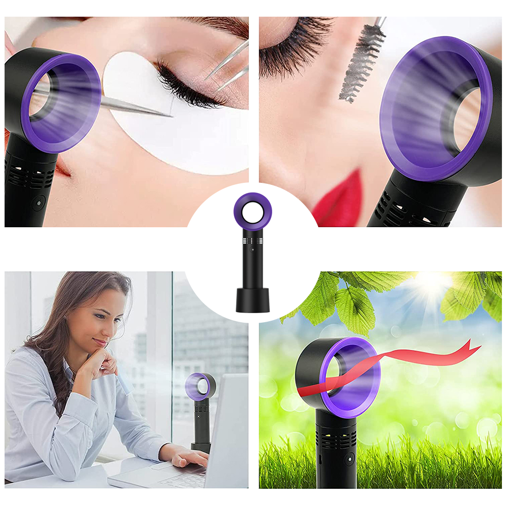 Portable Mini Hand-held Small Folding Desk Fan Cooler Cooling USB Rechargeable---white