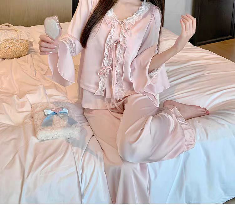 Spring Autumn New Viscose Pajama Set For Women