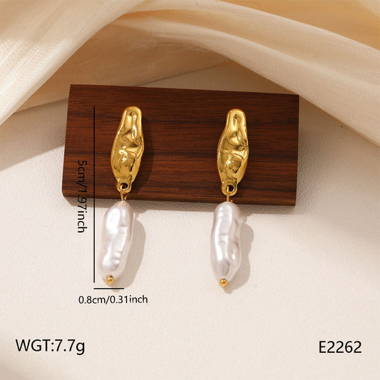 Women Titanium Steel Earrings, Niche High-End Light Luxury Versatile Ear Jewelry, Anti Tarnish Fade Resistant Daily Wear Cross-Border Fashion Accessories