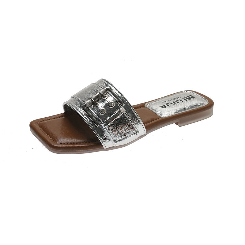 Bestseller Women's Outdoor Slides, New Summer 2026, Fashion Versatile Flat Sandals, Comfortable All-Day Wear To Match Dresses