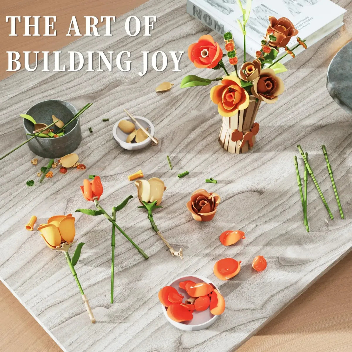 Flower Pot Building Blocks Flower Assembly Toys