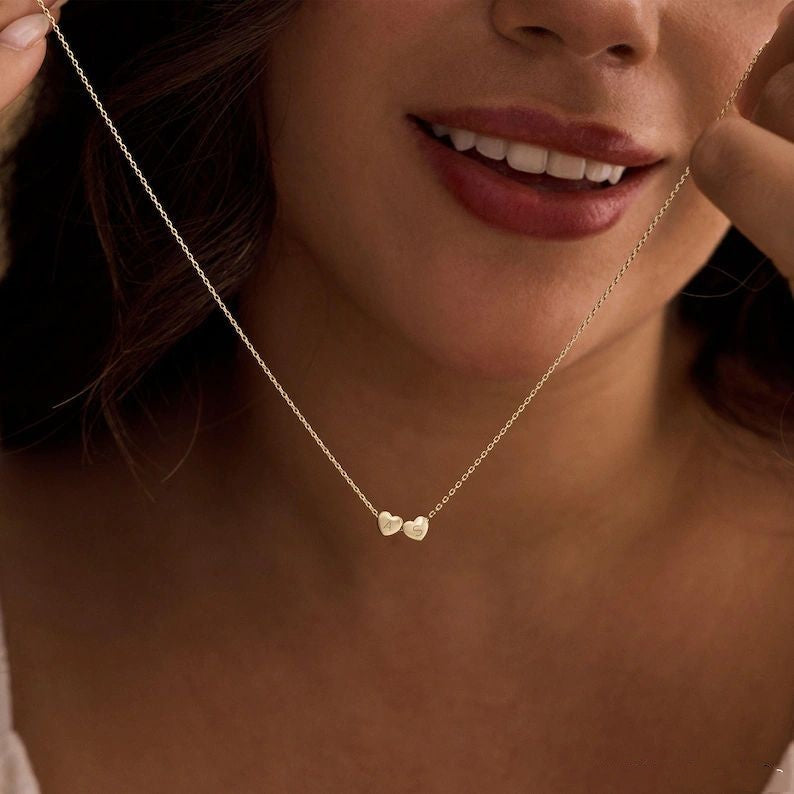 Huailang Korean Girl LOVE Three-Heart Pendant Necklace In European And American Style