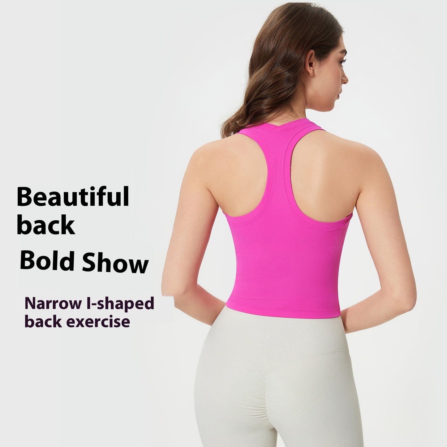 H-shaped Beauty Back Yoga Clothes Outer Wear Casual Short Fitness Sports Vest