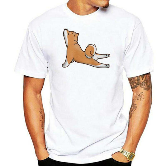 Shiba Inu Yoga Pose Men's T-Shirt