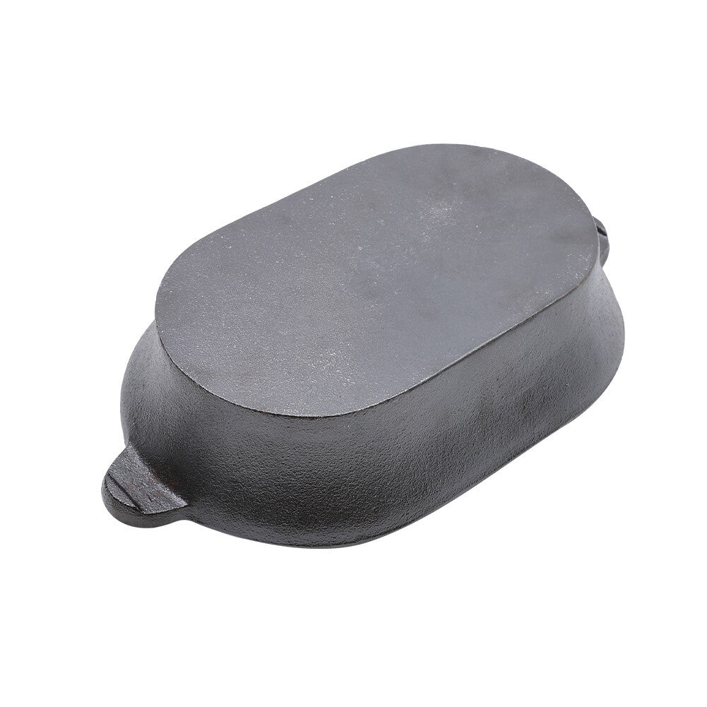 Home 2 In 1 Cast Iron Pot Dutch Oven Stew Pot Skillet Fry Lid Camping Pan Pot UK
