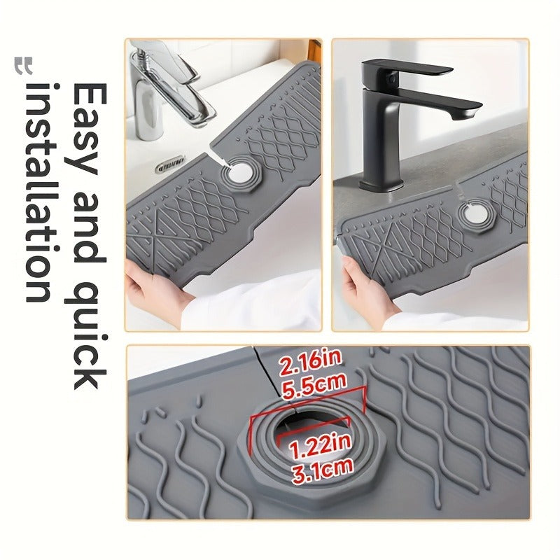NonSlip Silicone Self-Draining Board,Large Kitchen Drain Board