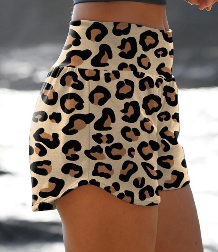 New Arrival Women's High-Waisted Shorts With Printed Skull And Leopard Patterns