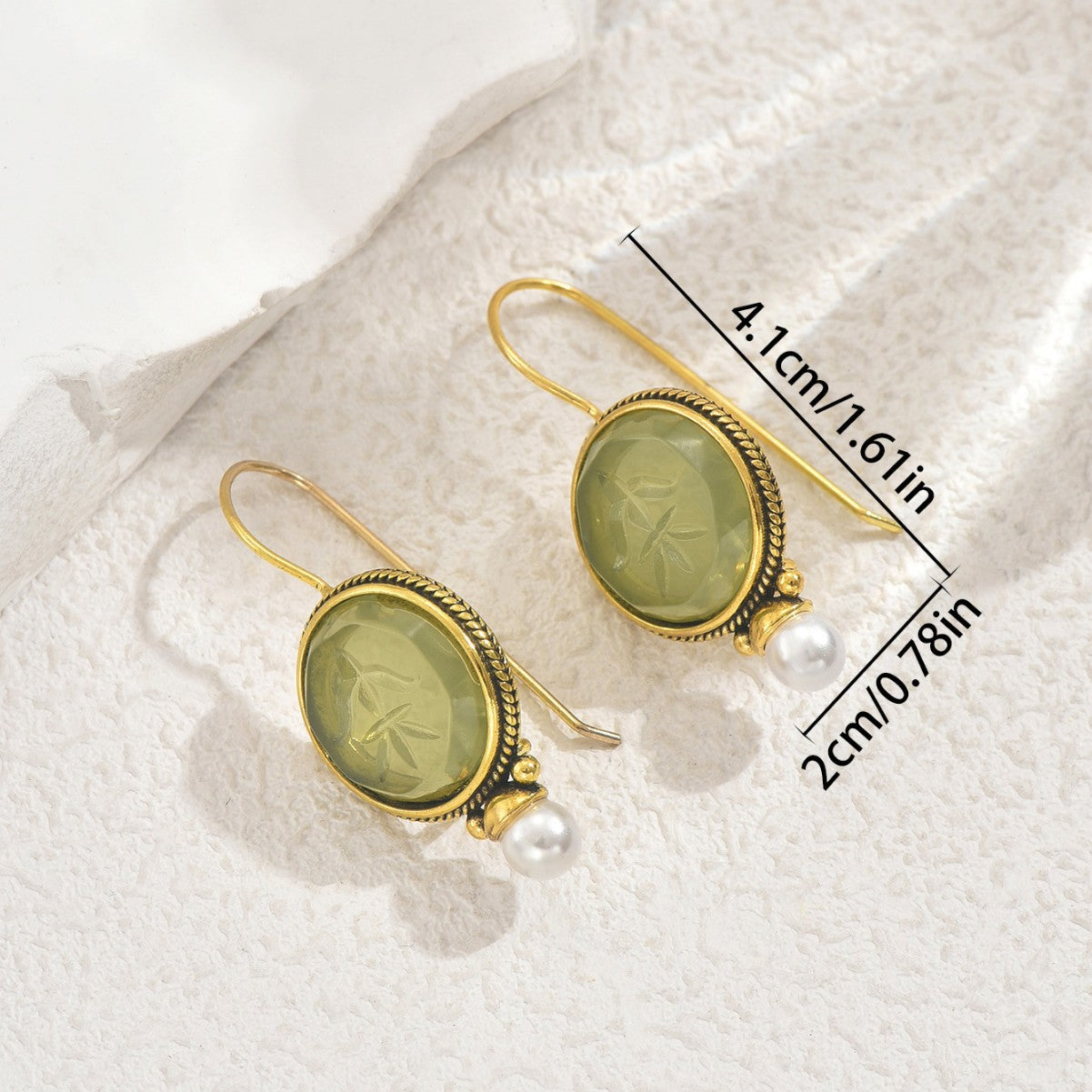 2026 New Arrival Hot Selling Cross-border European American Women Earrings, Geometric Inlaid Green Cubic Zirconia Stud Earrings, Versatile High-end Ear Jewelry