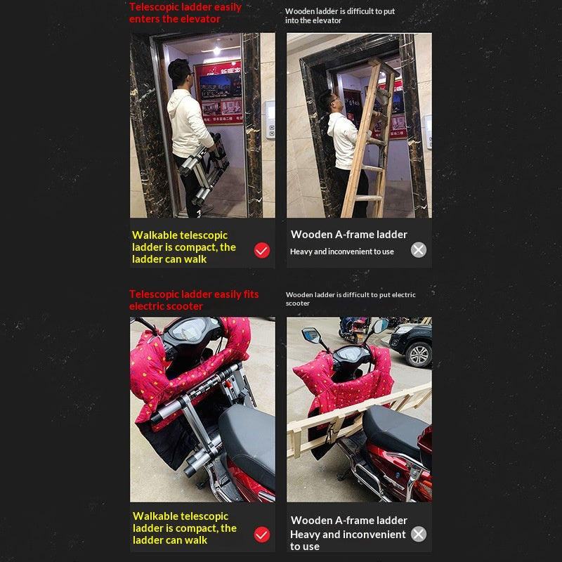 Thickened Aluminum Alloy Mobile Lifting Work Platform Ladder