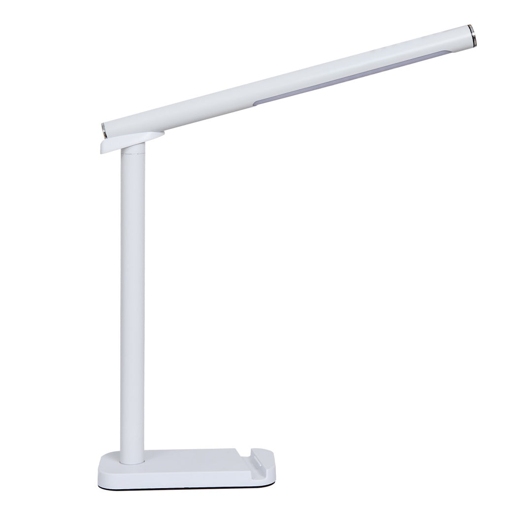 LED Desk Lamp 360 Adjustable, USB Charging Port, 5 Light Modes & Dimmable Brightness, Bedside Lamp For Reading, Craft, Work, Study White