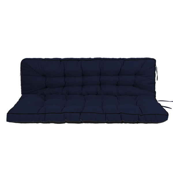 Outdoor Swing Cushions 70 Inch,Waterproof 4in Thick Porch Swing Cushion Replacement With Backrest And Ties,Comfortable 2-3 Seat Pation Swing Pad For Backyard,Garden,Lawn,Outdoor Furniture Dark Blue