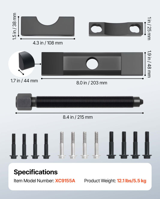 Yoke Puller, Made For Class 6-8 Transportation Trucks And Equipment, Heavy Duty Yoke Removal Tool Kit, Automotive Yoke Puller Kit Compatible With Kenworth, Peterbilt, Freightliner, Mack, Volvo